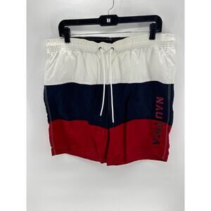 Nautica Men's Large Red/White/blue swim trunks
